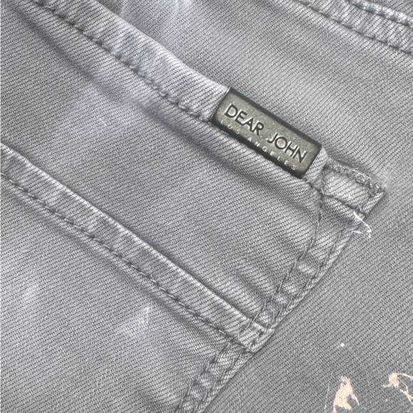 Dear John Jeans Cuffed Twill Knit Denim Trousers Storm Gray SZ 28 - Picture 12 of 16